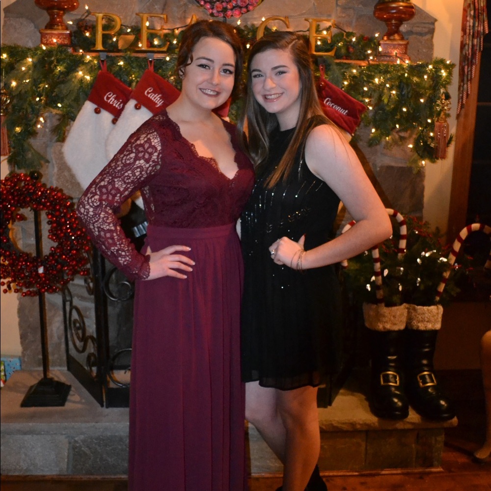 Burgundy formal dress